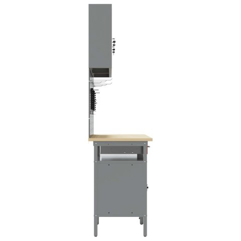 ZESTAW STOŁU WARSZTATOWEGO 8 SZT. CZERWONY 200X 55X 200CM