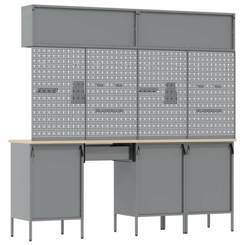 ZESTAW SZAFEK ROBOCZYCH Z SZUFLADĄ Z BLOKADĄ 10 SZT. CZARNY