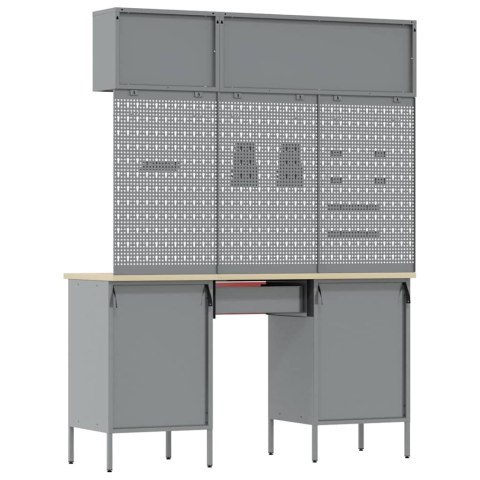 ZESTAW SZAFEK ROBOCZYCH Z SZUFLADĄ Z BLOKADĄ 8 SZT. CZERWONY