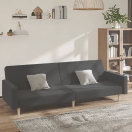 2-OSOBOWA KANAPA ROZKŁADANA CIEMNOSZARA TAPICEROWANA TKANINĄ