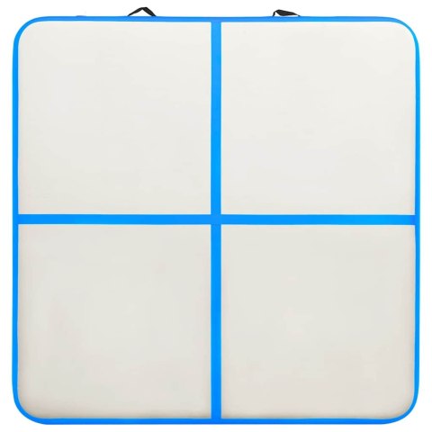 MATA GIMNASTYCZNA Z POMPKĄ 200X100X10CM PVC NIEBIESKA