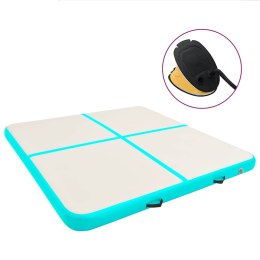 MATA GIMNASTYCZNA Z POMPKĄ 200X200X10CM PVC ZIELONA