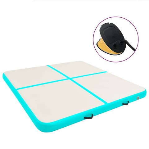 MATA GIMNASTYCZNA Z POMPKĄ 200X200X10CM PVC ZIELONA