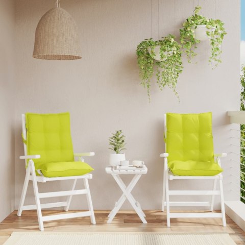 PODUSZKI NA KRZESŁA Z NISKIM OPARCIEM 2 SZT. JASNOZIELONE