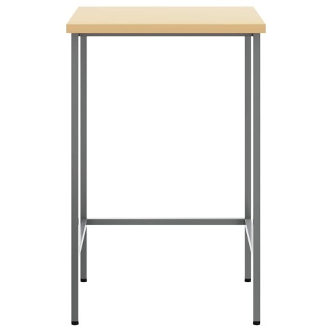 STOLIK NAROŻNY SZARY 55X 55X 85CM STAL I DREWNO INŻYNIERYJNE