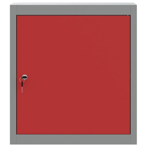 SZAFKA NA NARZĘDZIA Z PÓŁKĄ CZERWONY I SZARY 50X 20X 55CM