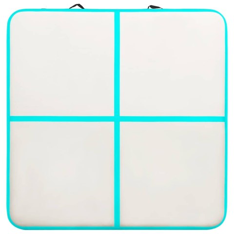 MATA GIMNASTYCZNA Z POMPKĄ 200X200X20CM PVC ZIELONA