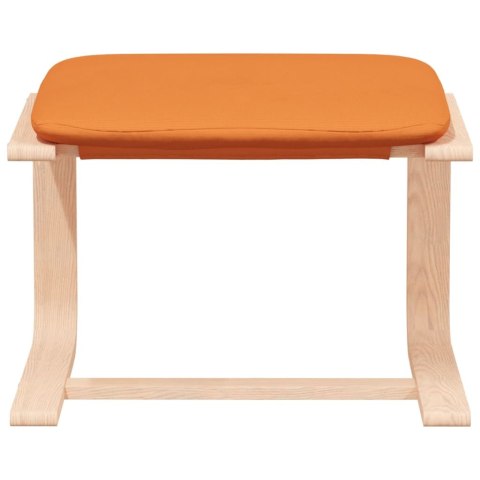 FOTEL Z PODNÓŻKIEM CIEMNOŻÓŁTY OBITY TKANINĄ