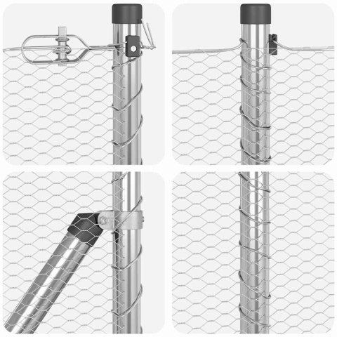 SŁUPEK OGRODZENIOWY. SREBRNY 50X 0,6M (SIATKA 13MM) STAL