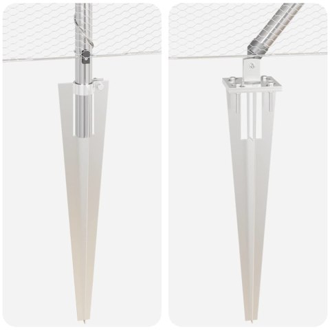 SŁUPEK OGRODZENIOWY. SREBRNY 50X 0,6M (SIATKA 13MM) STAL