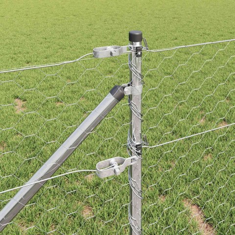 SŁUPEK OGRODZENIOWY. SREBRNY 50X 0,6M (SIATKA 50MM) STAL