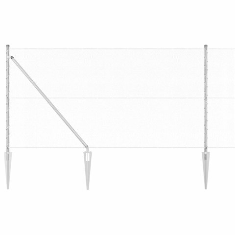 SŁUPEK OGRODZENIOWY. SREBRNY 50X 1M (SIATKA 13MM) STAL