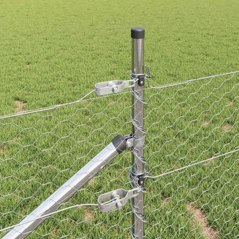 SŁUPEK OGRODZENIOWY. SREBRNY 50X 1M (SIATKA 36MM) STAL