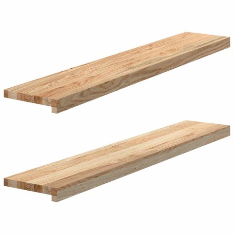 PARAPETY 2 SZT. SUROWE 110X20X2CM LITE DREWNO DĘBOWE