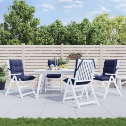 PODUSZKI NA KRZESŁA Z NISKIM OPARCIEM 4 SZT. GRANATOWE