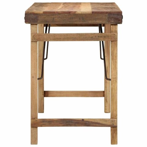 STÓŁ JADALNY BRĄZOWY 110X55X76CM LITE DREWNO Z ODZYSKU