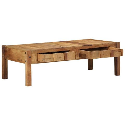 STOLIK KAWOWY BRĄZOWY 110X 54X 35CM LITE DREWNO RECYKLINGOWE