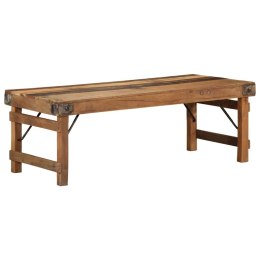 STOLIK KAWOWY BRĄZOWY 110X 55X 40CM LITE DREWNO RECYKLINGOWE