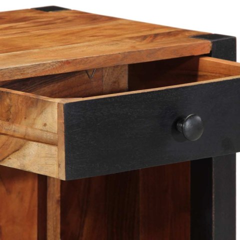 SZAFKA NOCNA 2 SZT. BRĄZOWY 40X 35X 50CM LITE DREWNO AKACJI