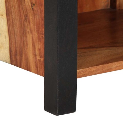 SZAFKA NOCNA BRĄZOWY 40X 35X 50CM LITE DREWNO AKACJI