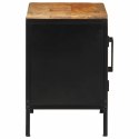 SZAFKA NOCNA BRĄZOWY I CZARNY 50X 30X 45CM DREWNO Z MANGO