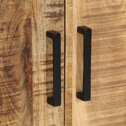 SZAFKA NOCNA BRĄZOWY I CZARNY 50X 30X 45CM DREWNO Z MANGO