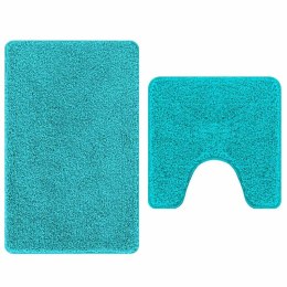 ZESTAW MAT ŁAZIENKOWYCH ANTYPOŚLIZGOWYCH 2 SZT. TURKUSOWY PP