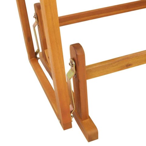 ŁAWKA HUŚTAWKA BRĄZOWY 110X 59X 97CM LITE DREWNO AKACJI