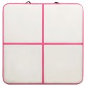 MATA GIMNASTYCZNA Z POMPKĄ 200X200X20CM PVC RÓŻOWA