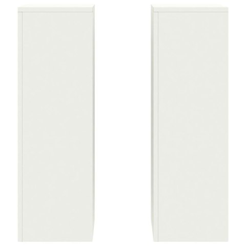 STOJAK NA ROŚLINY 2 SZT. BIAŁY 24X 24X 75CM STAL