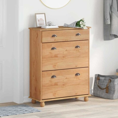 SZAFKA NA BUTY Z SZUFLADĄ ASKIM BRĄZOWY 85X 35X 108CM