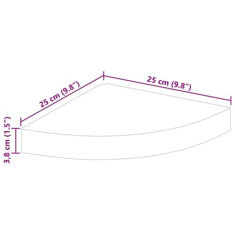 NAROŻNE PÓŁKI ŚCIENNE 2 SZT. BIAŁE 25X25X38CM