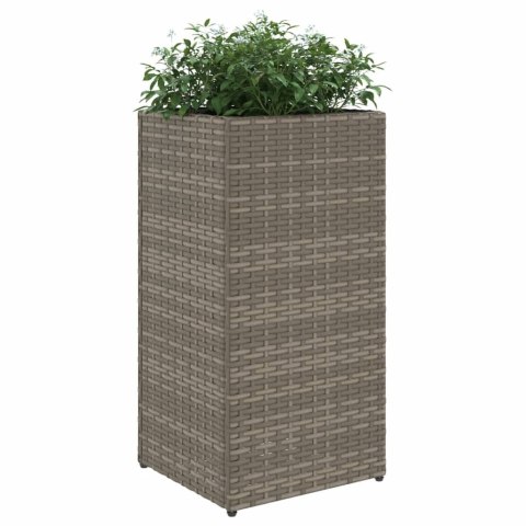 DONICE OGRODOWE 2 SZT. SZARE 30X30X60CM RATTAN PE