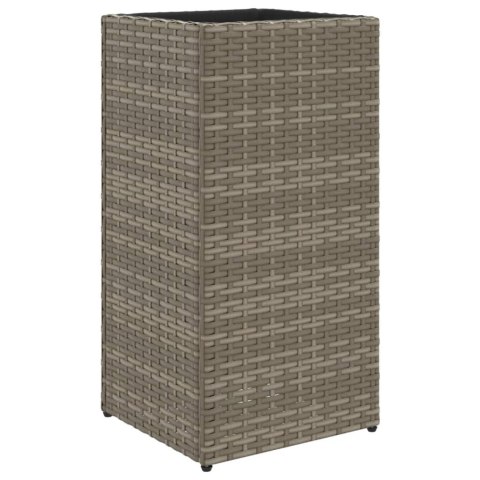 DONICE OGRODOWE 2 SZT. SZARE 30X30X60CM RATTAN PE