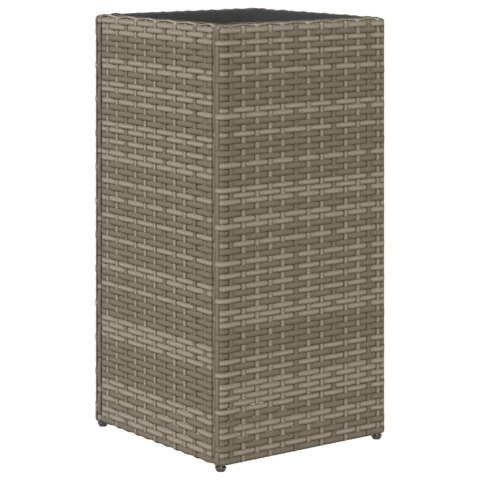 DONICE OGRODOWE 2 SZT. SZARE 30X30X60CM RATTAN PE
