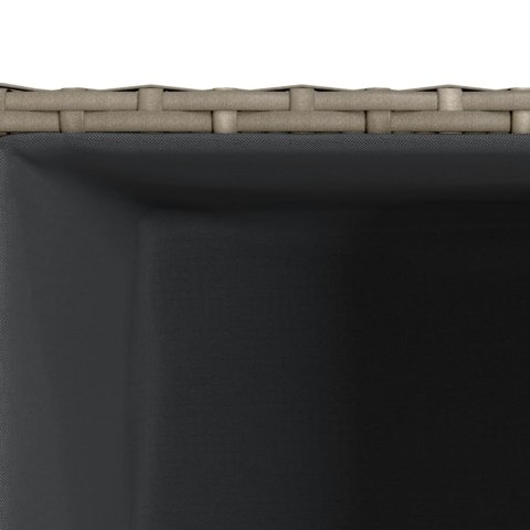 DONICE OGRODOWE 2 SZT. SZARE 30X30X60CM RATTAN PE