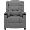 FOTEL MASUJĄCY SZARY OBITY SZTUCZNĄ SKÓRĄ