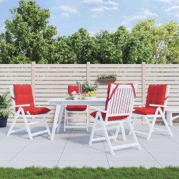 PODUSZKI NA KRZESŁA Z NISKIM OPARCIEM 4 SZT. CZERWONE