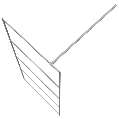 ŚCIANKA PRYSZNICOWA SREBRNA 90X195CM PRZEZROCZYSTE SZKŁO ESG