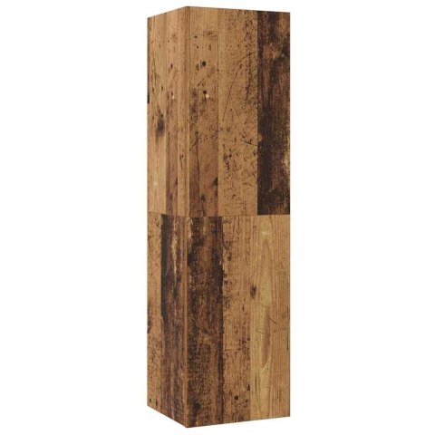 SZAFKA NA TELEWIZOR NA ŚCIANĘ 4 PCS STARE DREWNO