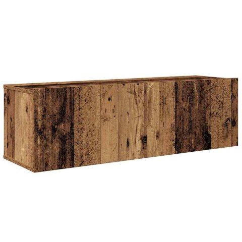 SZAFKA NA TELEWIZOR NA ŚCIANĘ 4 PCS STARE DREWNO