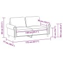 2-OSOBOWA SOFA KREMOWY 140CM SZTUCZNA SKÓRA