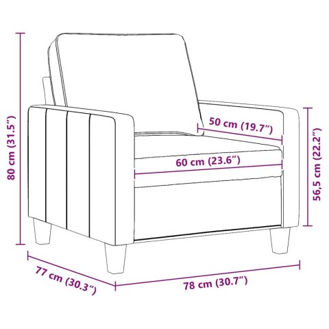 FOTEL CIEMNOSZARY 60CM OBITY TKANINĄ