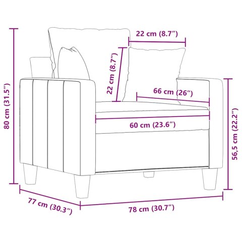 FOTEL CZARNY 60CM OBITY TKANINĄ
