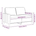 SOFA 2-OSOBOWA JASNOSZARA 120CM TAPICEROWANA TKANINĄ