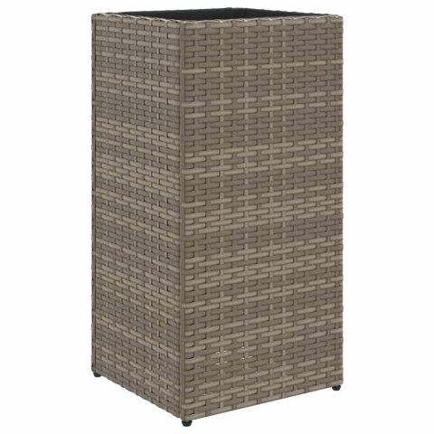 DONICA OGRODOWA OGRODOWA SZARA 30X30X60CM RATTAN PE