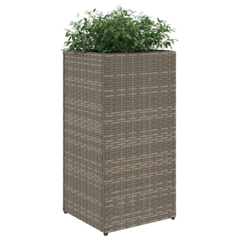 DONICA OGRODOWA OGRODOWA SZARA 30X30X60CM RATTAN PE