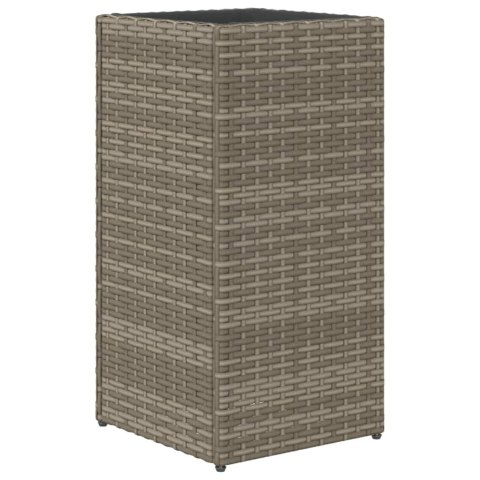DONICA OGRODOWA OGRODOWA SZARA 30X30X60CM RATTAN PE
