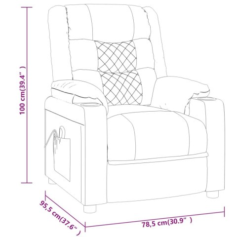 FOTEL ROZKŁADANY SZARY SZTUCZNA SKÓRA