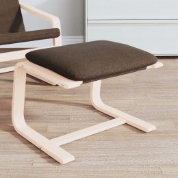 PODNÓŻEK CIEMNOBRĄZOWY 51X41X40CM TAPICEROWANY TKANINĄ